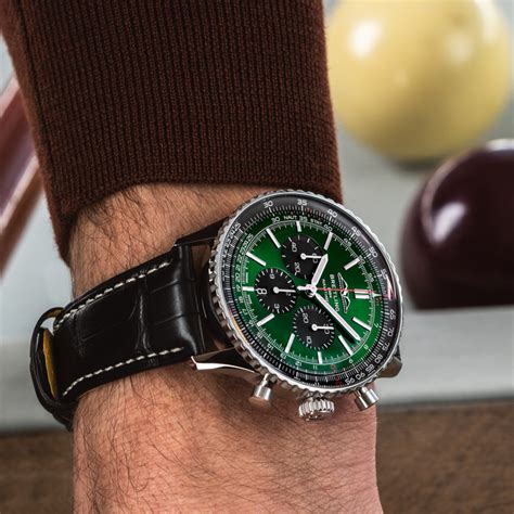 breitling soh green|Breitling green face watch.